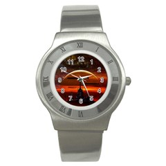 Science-fiction-digital-illustration Stainless Steel Watch by Sudhe