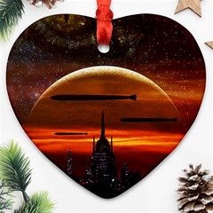 Science-fiction-digital-illustration Heart Ornament (two Sides) by Sudhe