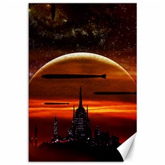 Science-fiction-digital-illustration Canvas 12  X 18  by Sudhe