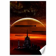 Science-fiction-digital-illustration Canvas 24  X 36  by Sudhe