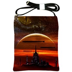 Science-fiction-digital-illustration Shoulder Sling Bag by Sudhe