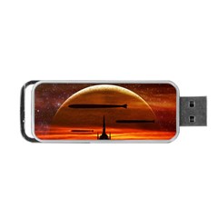 Science-fiction-digital-illustration Portable Usb Flash (two Sides) by Sudhe