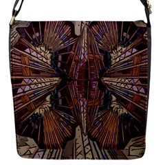 Abstract-design-backdrop-pattern Flap Closure Messenger Bag (s) by Sudhe