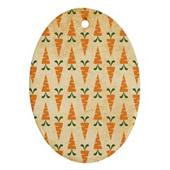 Pattern-carrot-pattern-carrot-print Ornament (oval) by Sudhe