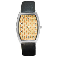 Pattern-carrot-pattern-carrot-print Barrel Style Metal Watch by Sudhe