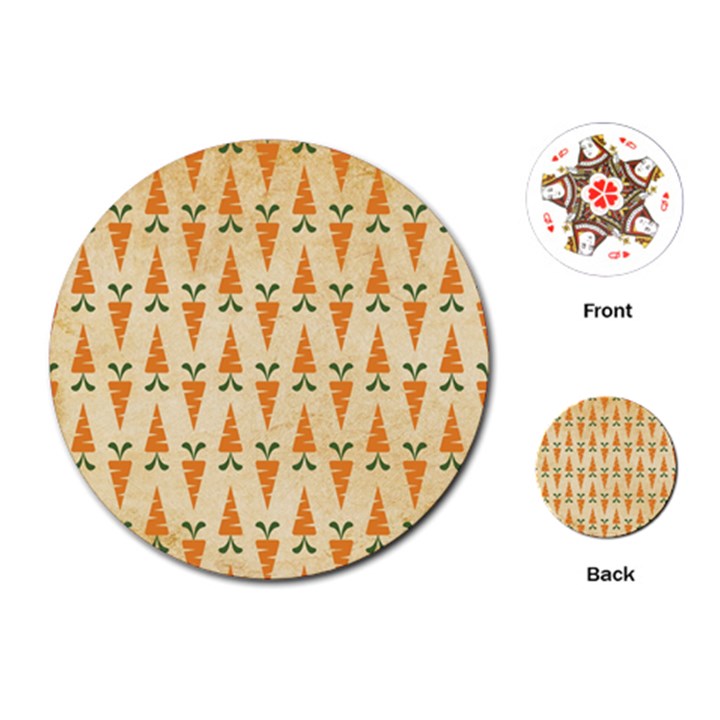 Pattern-carrot-pattern-carrot-print Playing Cards Single Design (Round)