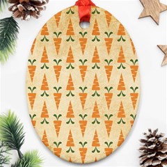 Pattern-carrot-pattern-carrot-print Oval Ornament (two Sides) by Sudhe