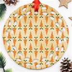 Pattern-carrot-pattern-carrot-print Round Filigree Ornament (Two Sides) Front