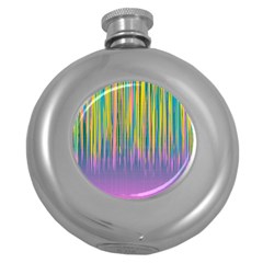 Background-colorful-texture-bright Round Hip Flask (5 Oz)