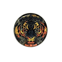 Tiger-predator-abstract-feline Hat Clip Ball Marker