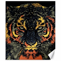 Tiger-predator-abstract-feline Canvas 20  X 24  by Sudhe