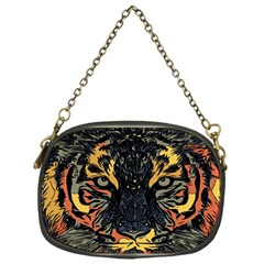 Tiger-predator-abstract-feline Chain Purse (one Side) by Sudhe