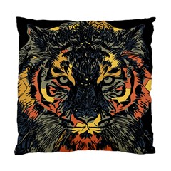 Tiger-predator-abstract-feline Standard Cushion Case (one Side) by Sudhe