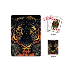 Tiger-predator-abstract-feline Playing Cards Single Design (mini) by Sudhe