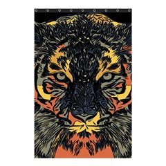 Tiger-predator-abstract-feline Shower Curtain 48  X 72  (small) 