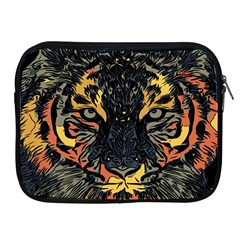 Tiger-predator-abstract-feline Apple Ipad 2/3/4 Zipper Cases by Sudhe