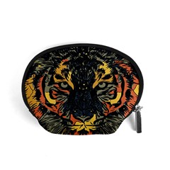 Tiger-predator-abstract-feline Accessory Pouch (small) by Sudhe