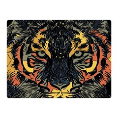 Tiger-predator-abstract-feline Double Sided Flano Blanket (mini)  by Sudhe