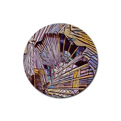 Abstract-drawing-design-modern Rubber Coaster (round)  by Sudhe