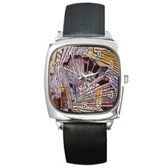 Abstract-drawing-design-modern Square Metal Watch by Sudhe