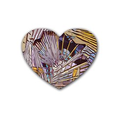 Abstract-drawing-design-modern Rubber Coaster (heart)  by Sudhe