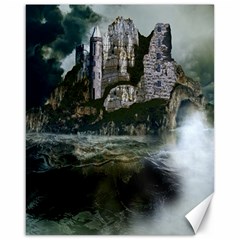 Sea-island-castle-landscape Canvas 16  X 20  by Sudhe