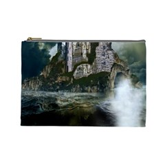 Sea-island-castle-landscape Cosmetic Bag (large) by Sudhe