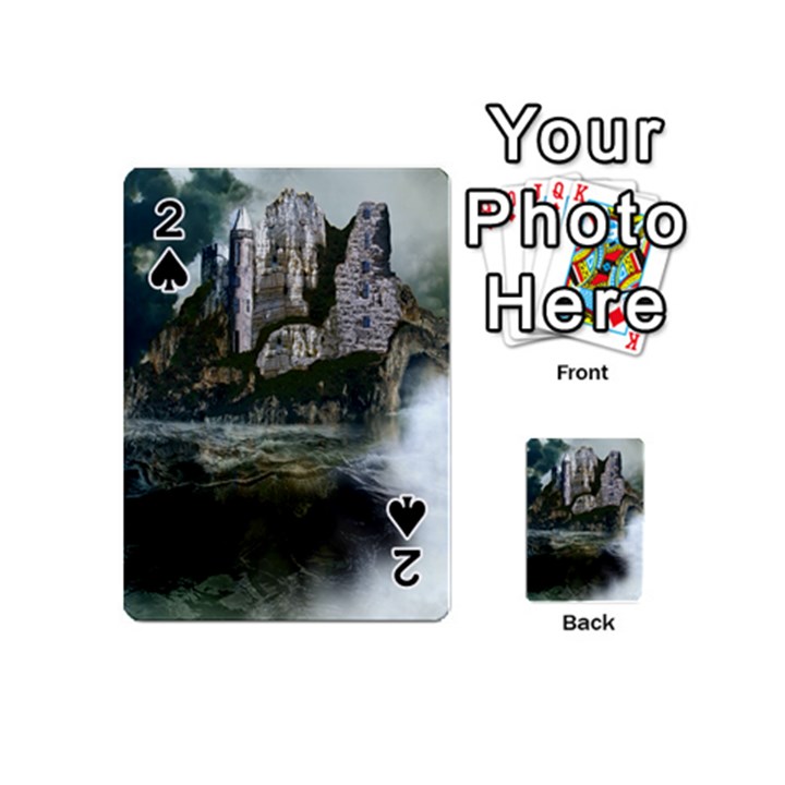 Sea-island-castle-landscape Playing Cards 54 Designs (Mini)