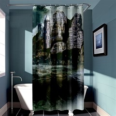 Sea-island-castle-landscape Shower Curtain 36  X 72  (stall)  by Sudhe