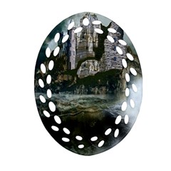 Sea-island-castle-landscape Ornament (oval Filigree) by Sudhe