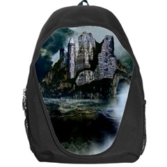 Sea-island-castle-landscape Backpack Bag by Sudhe