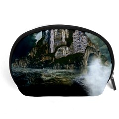 Sea-island-castle-landscape Accessory Pouch (large) by Sudhe