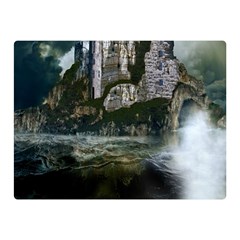 Sea-island-castle-landscape Double Sided Flano Blanket (mini)  by Sudhe