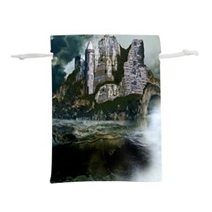 Sea-island-castle-landscape Lightweight Drawstring Pouch (m) by Sudhe