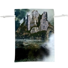 Sea-island-castle-landscape  Lightweight Drawstring Pouch (xl) by Sudhe