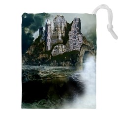 Sea-island-castle-landscape Drawstring Pouch (5xl) by Sudhe