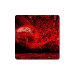 Planet-hell-hell-mystical-fantasy Square Magnet by Sudhe