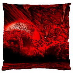 Planet-hell-hell-mystical-fantasy Large Flano Cushion Case (one Side) by Sudhe