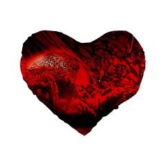 Planet-hell-hell-mystical-fantasy Standard 16  Premium Flano Heart Shape Cushions by Sudhe