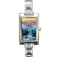 Sea-waves-ocean-water-beach-surf Rectangle Italian Charm Watch