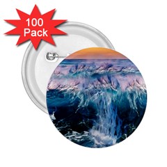 Sea-waves-ocean-water-beach-surf 2.25  Buttons (100 pack) 