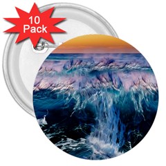 Sea-waves-ocean-water-beach-surf 3  Buttons (10 pack) 