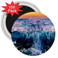 Sea-waves-ocean-water-beach-surf 3  Magnets (100 pack)