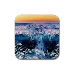 Sea-waves-ocean-water-beach-surf Rubber Coaster (square) 