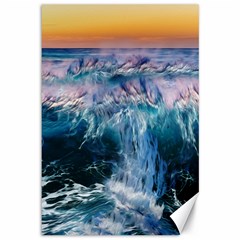 Sea-waves-ocean-water-beach-surf Canvas 12  x 18 