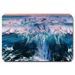 Sea-waves-ocean-water-beach-surf Large Doormat 