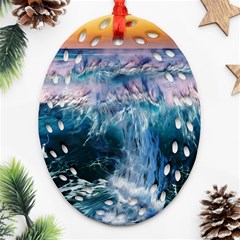 Sea-waves-ocean-water-beach-surf Oval Filigree Ornament (Two Sides)