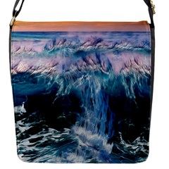 Sea-waves-ocean-water-beach-surf Flap Closure Messenger Bag (S)