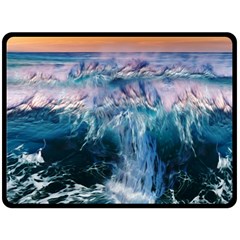 Sea-waves-ocean-water-beach-surf Double Sided Fleece Blanket (Large) 