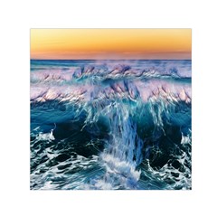 Sea-waves-ocean-water-beach-surf Small Satin Scarf (Square)